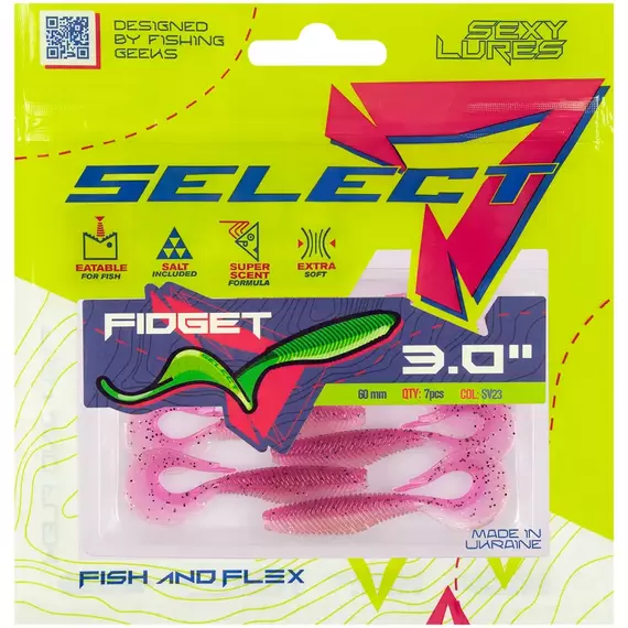Силікон Select Fidget 3" SV23 (7 шт / уп), Длина силикона: 3" (7.62 см), Расцветка силикона: SV23, фото , изображение 2